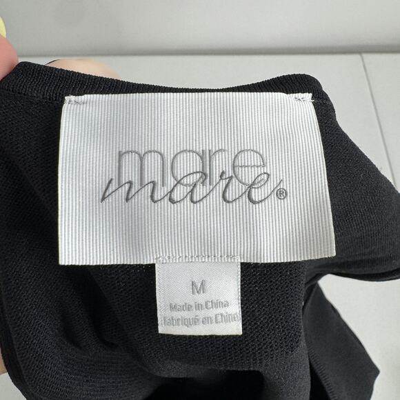 Mare Mare Anthropologie Knit Slip Twofer Tank Dress Womens Medium Black Party - Picture 12 of 14